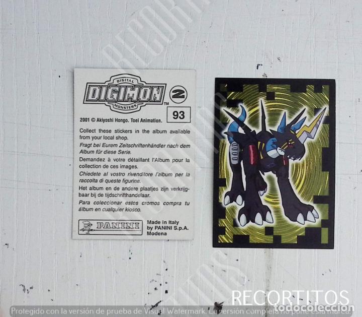 Coleccionismo cromos antiguos: DIGIMON 2 PANINI CROMO N 93 - Foto 1