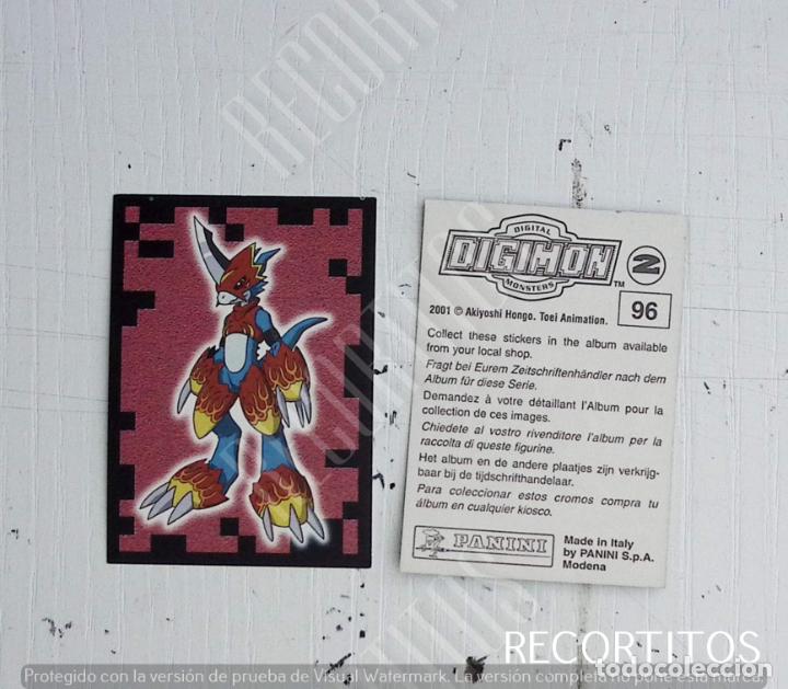 Coleccionismo cromos antiguos: DIGIMON 2 PANINI CROMO N 96 - Foto 1