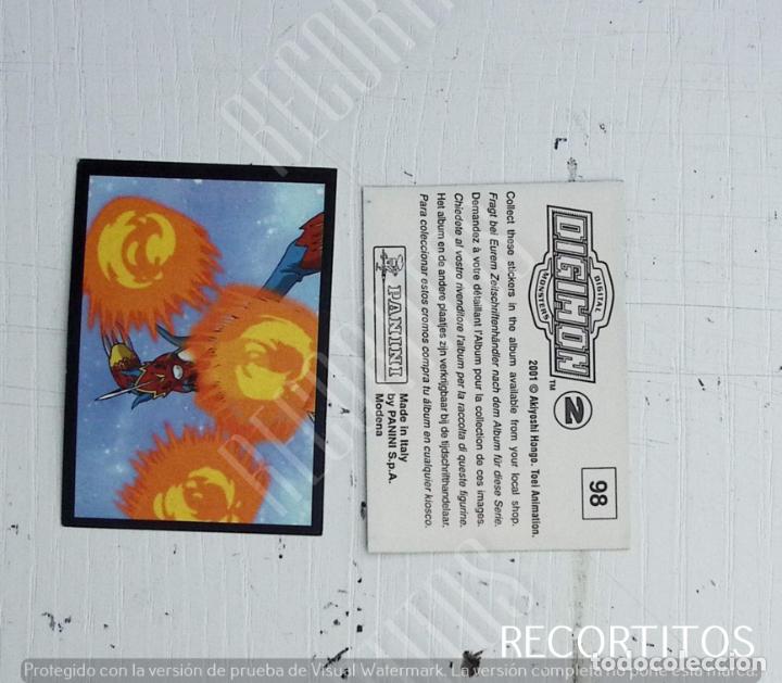 Coleccionismo cromos antiguos: DIGIMON 2 PANINI CROMO N 98 - Foto 1