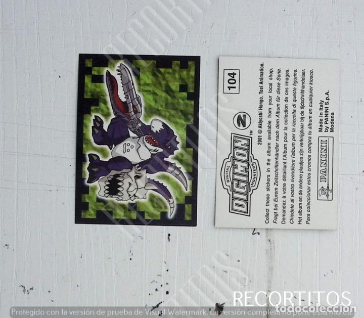 Coleccionismo cromos antiguos: DIGIMON 2 PANINI CROMO N 104 - Foto 1