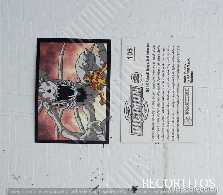 Coleccionismo cromos antiguos: DIGIMON 2 PANINI CROMO N 105 - Foto 1