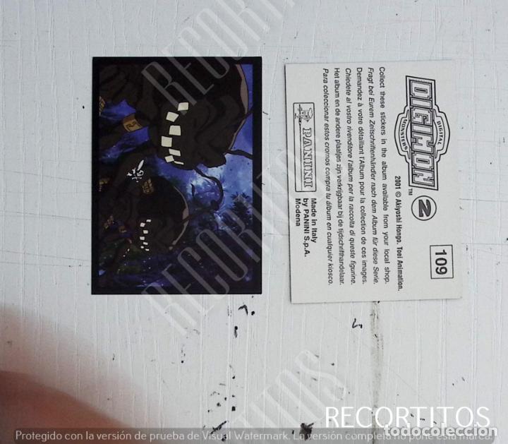 Coleccionismo cromos antiguos: DIGIMON 2 PANINI CROMO N 109 - Foto 1