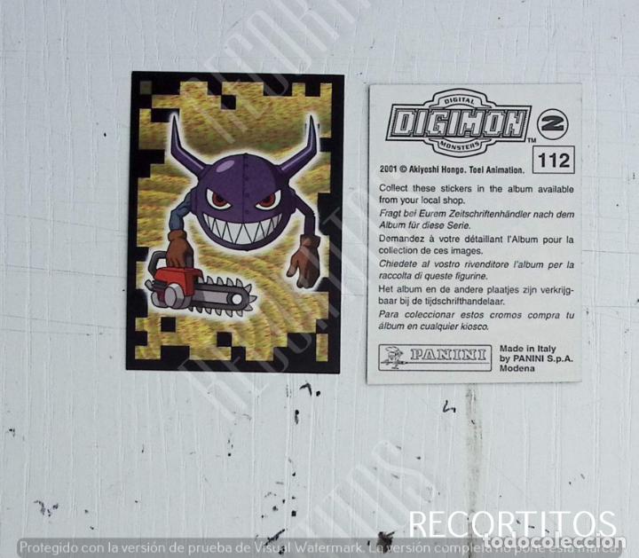 Coleccionismo cromos antiguos: DIGIMON 2 PANINI CROMO N 112 - Foto 1