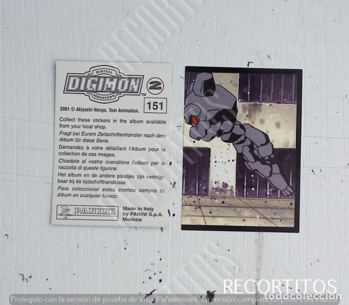 Coleccionismo cromos antiguos: DIGIMON 2 PANINI CROMO N 151 - Foto 1