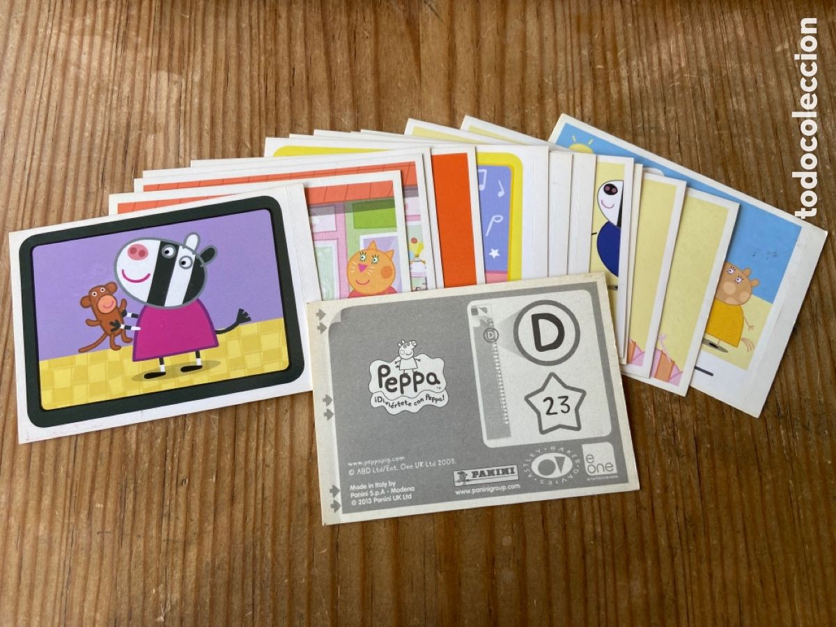 Coleccionismo Cromos antiguos: LOTE 14 CROMOS DIVERTETE CON PEPPA PIG PANINI 2013 NUNCA PEGADOS SIN PEGAR PIDE TUS FALTAS