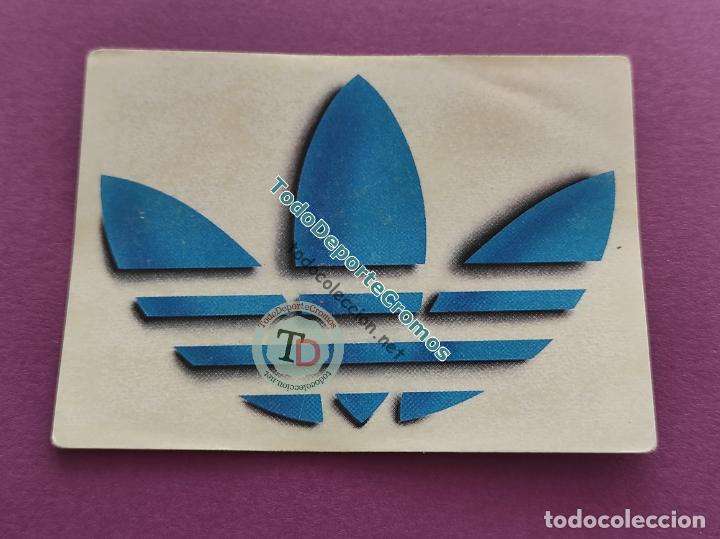 Coleccionismo cromos antiguos: 7 ADIDAS LOGO COMPLEMENTO DEPORTIVO - CROMO PEGATINA MARCA MANIA EDICIONES ESTE MM1984 STICKER