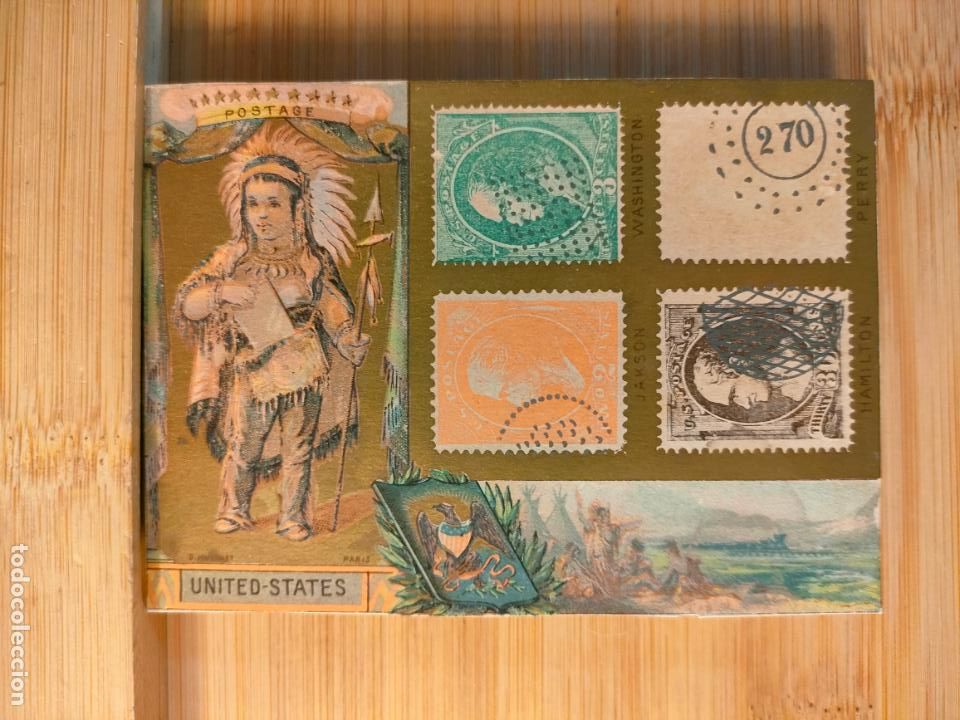 Coleccionismo Cromos antiguos: ESTADOS UNIDOS-SELLOS-CROMO ANTIGUO-VER FOTOS-(102.513)