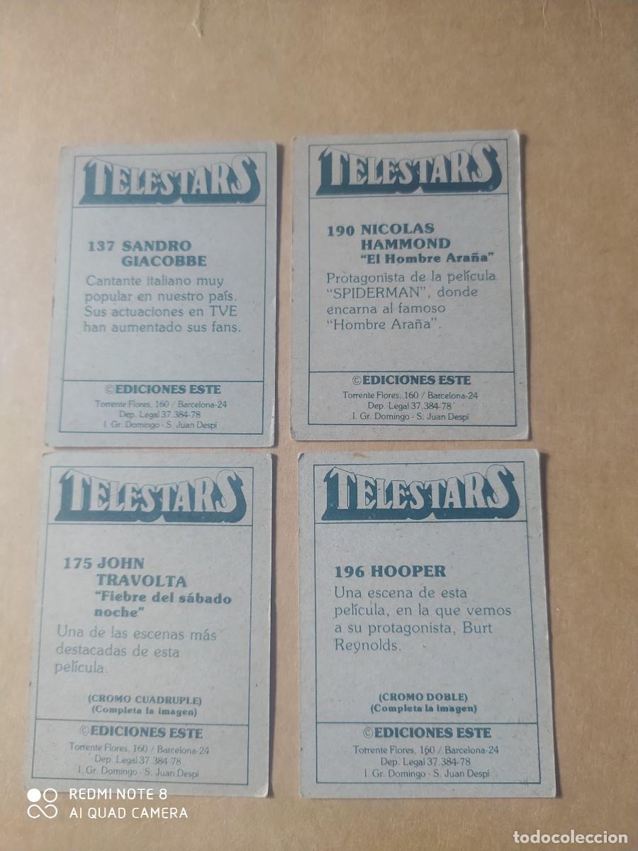 Coleccionismo cromos antiguos: TELESTARS 175 TRAVOLTA SIN PEGAR - V1 - Foto 2