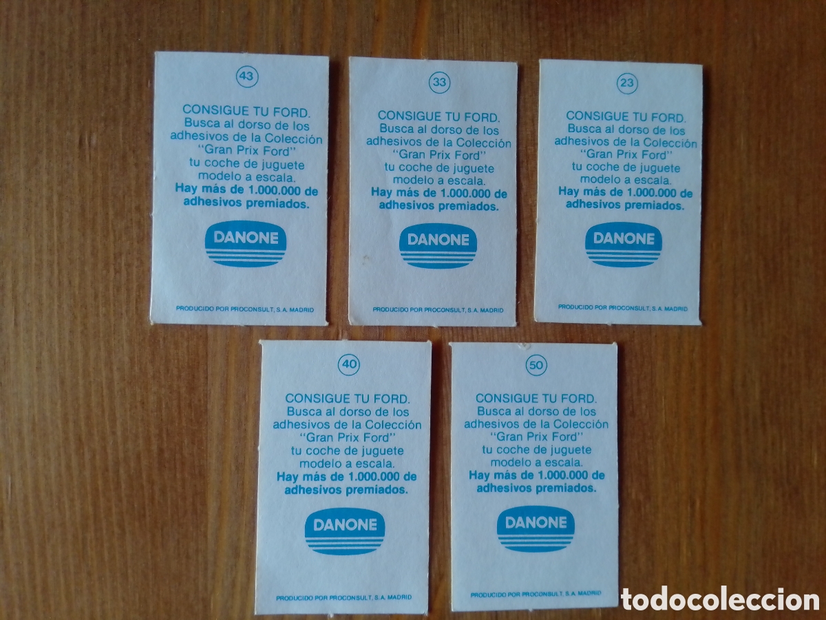 Coleccionismo cromos antiguos: 5 cromos Consigue tu Ford. Danone. - Foto 2