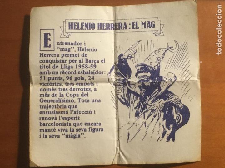 Coleccionismo cromos antiguos: bar&ccedil;a envoltorio chicle cromo helenio herrera - Foto 2