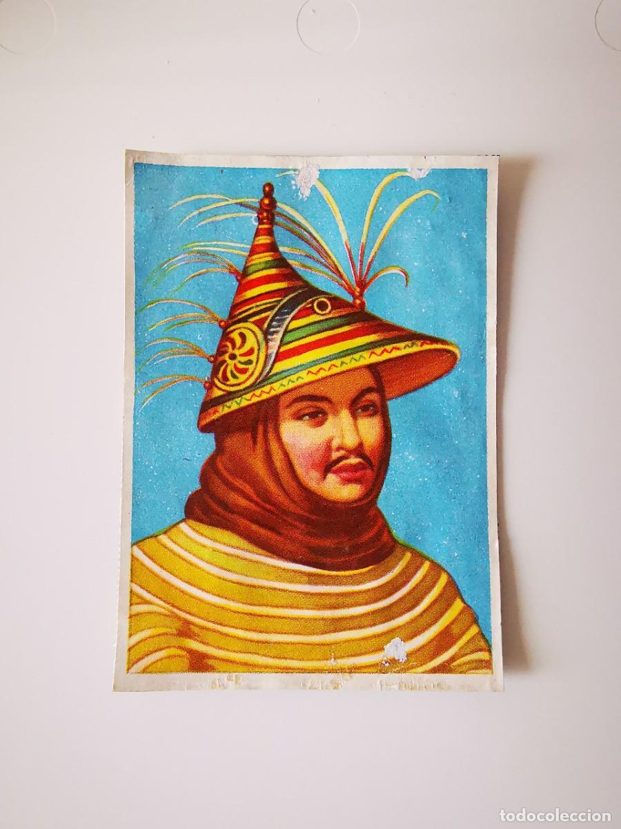 Collectable Antique Stickers: CROMO ESMALTADO RECUPERADO ALBUM BRUGUERA COLECCION 128 RAZAS HUMANAS 86 TIPO DE ISLAS ALEUTIANAS