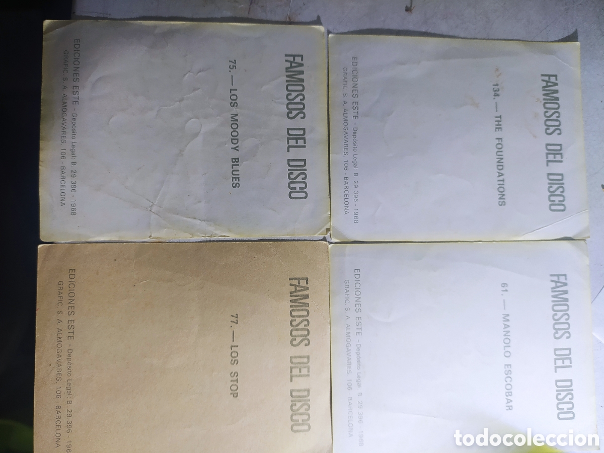 Coleccionismo cromos antiguos: Lote cromos famosos del disco - Foto 2