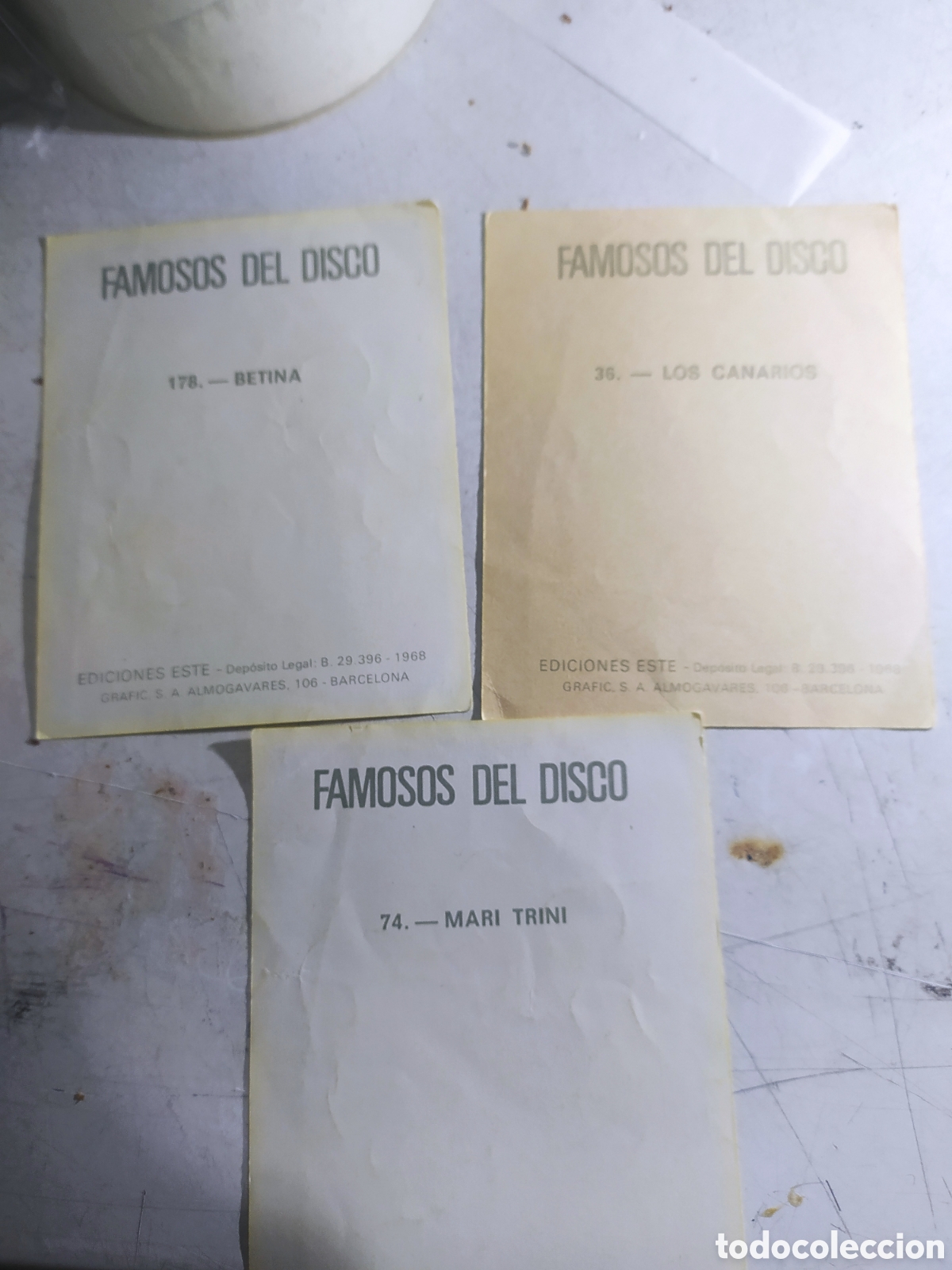 Coleccionismo cromos antiguos: Lote cromos famosos del disco - Foto 3