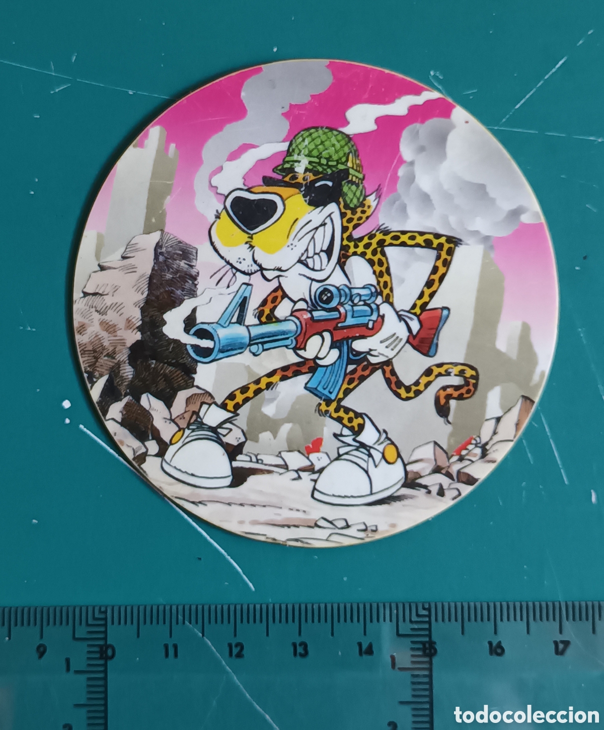 Collectable Antique Stickers: Macro Tazo N&deg; 5 Comando Chester Matutano