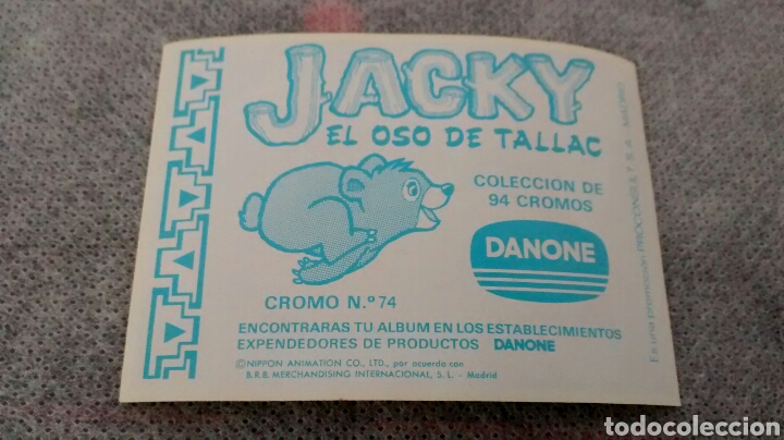 Coleccionismo cromos antiguos: JACKY EL OSO DE TALLAC. DANONE. 74(A1) - Foto 2