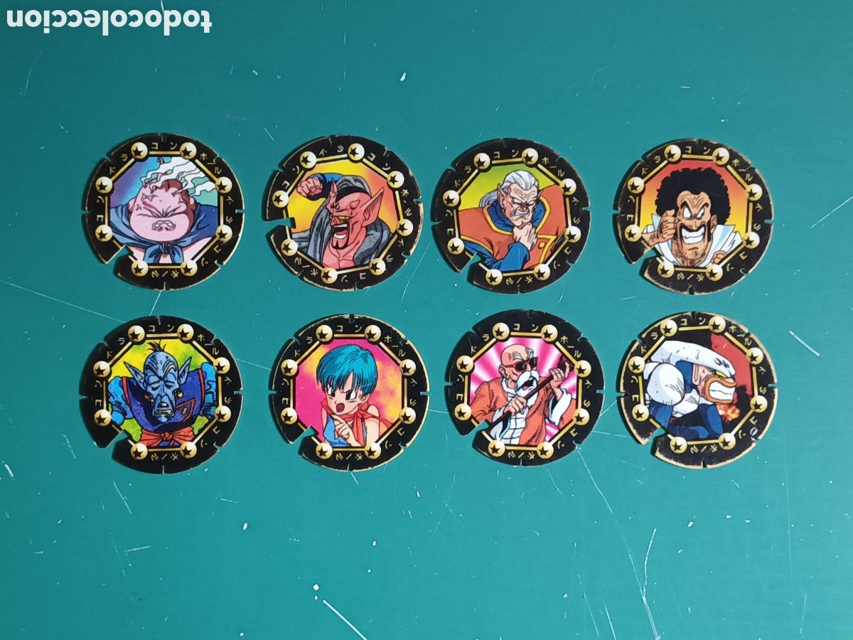 Coleccionismo Cromos antiguos: 8 Mega Tazos Dragon Ball voladores Matutano N&deg; 58, 60, 61, 62, 63, 66, 68, 69