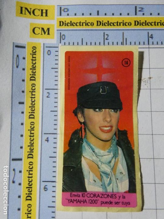 Colecionismo Cromos antigos: CROMO PEGATINA CHICLES. A&Ntilde;OS 80. 16 SABRINA SALERNO CANTANTE ITALIANA. 35