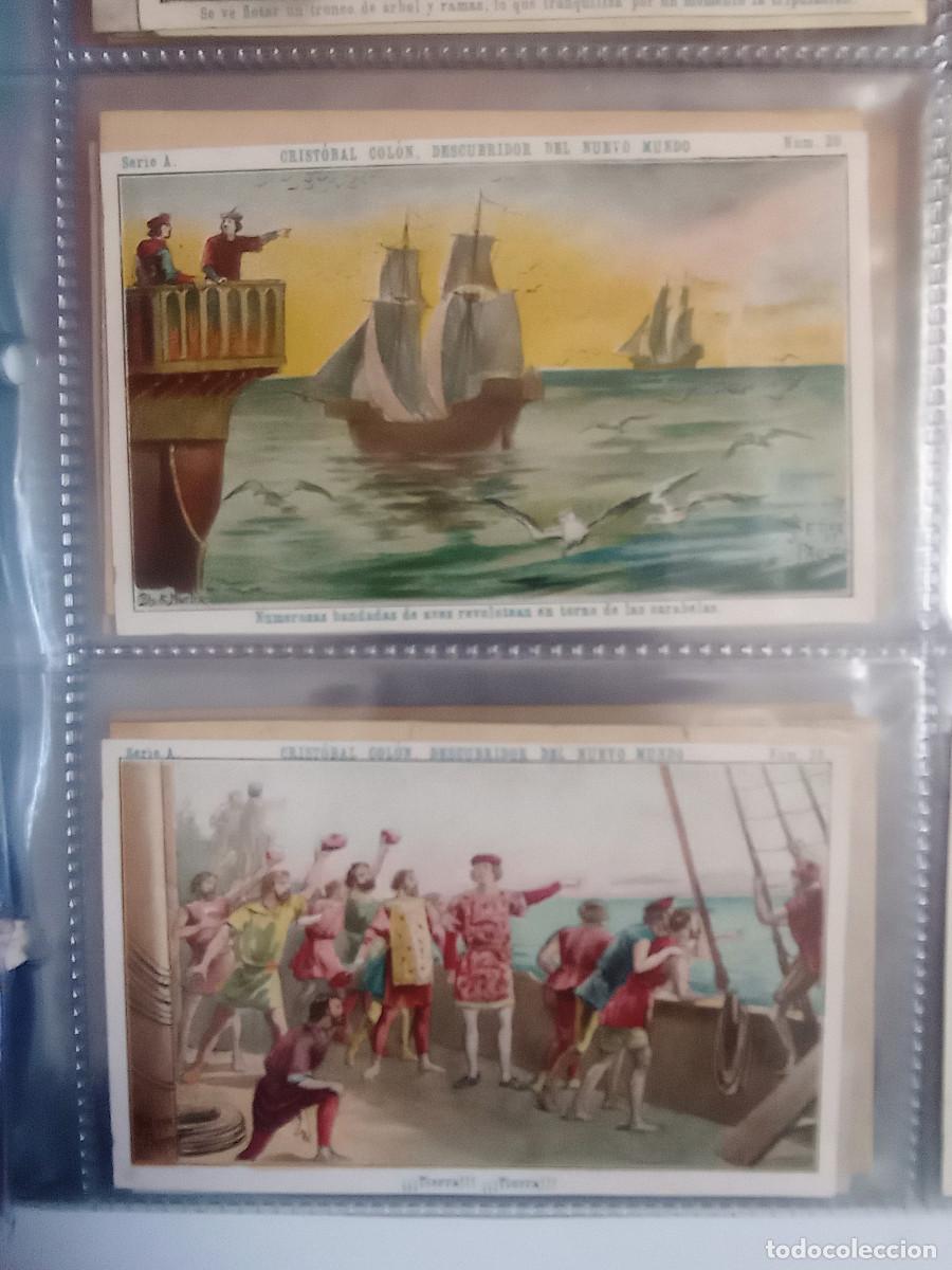 Coleccionismo cromos antiguos: COLECCION COMPLETA DE 100 CROMOS CRISTOBAL COLON. CHOCOLATES JUNCOSA - Foto 5