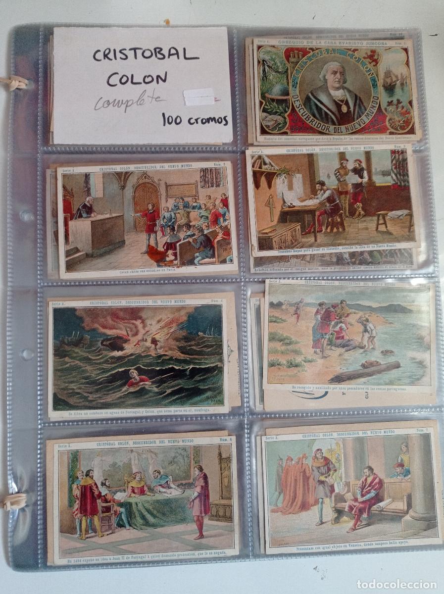 Coleccionismo cromos antiguos: COLECCION COMPLETA DE 100 CROMOS CRISTOBAL COLON. CHOCOLATES JUNCOSA - Foto 1