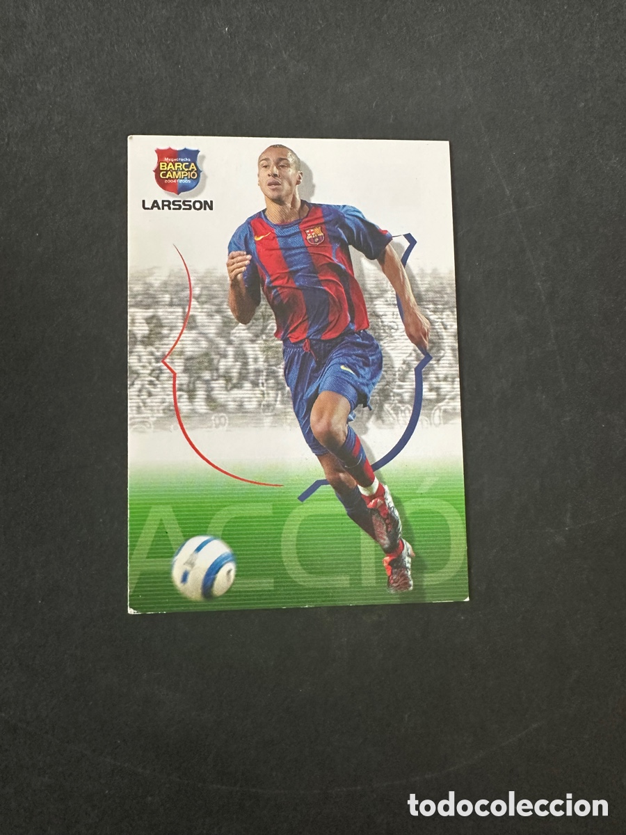 Coleccionismo cromos antiguos: Larsson #46 Bar&ccedil;a campi&oacute; megacracks 2004 2005 - Foto 1