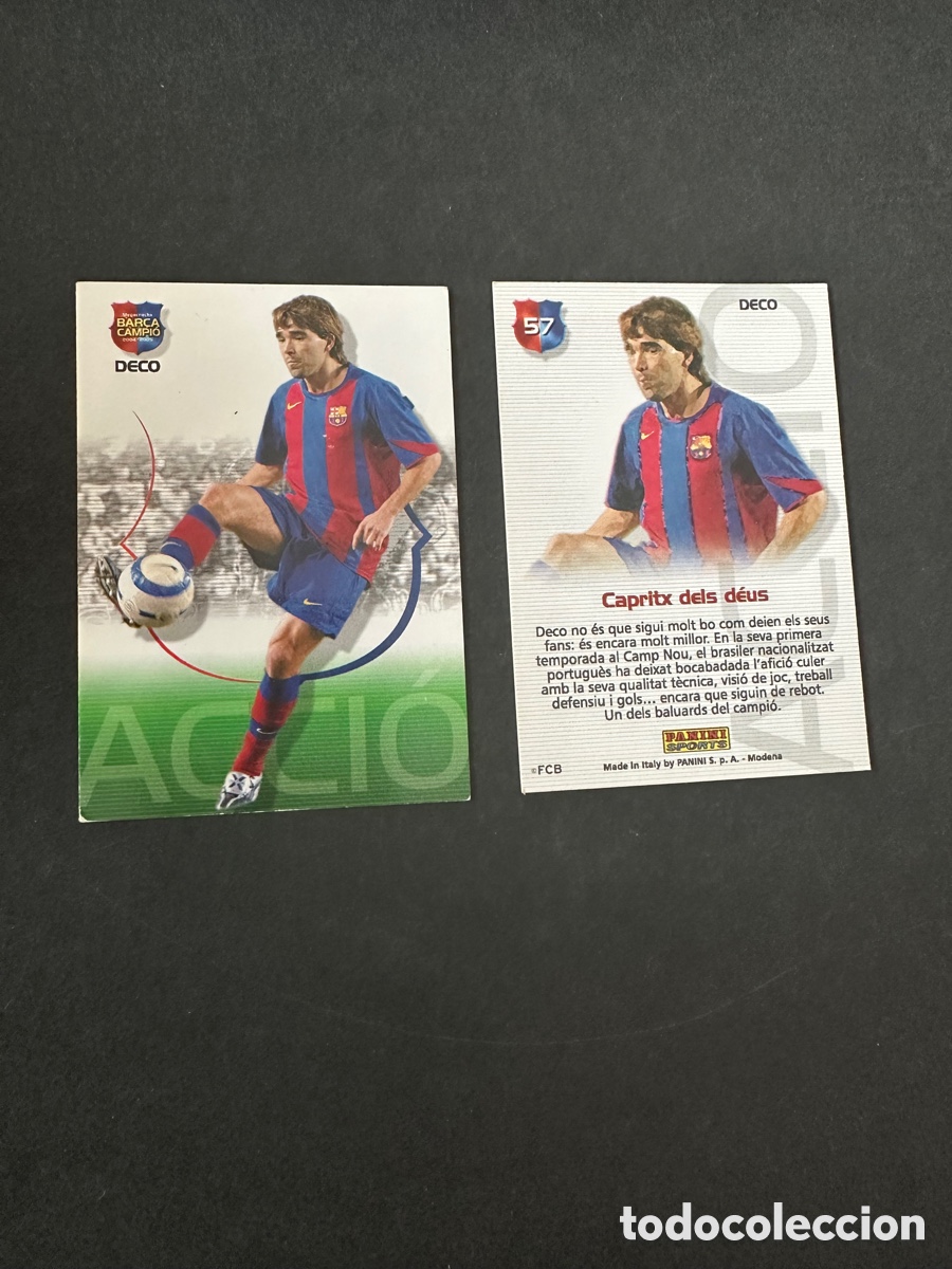 Coleccionismo cromos antiguos: Deco #57 Bar&ccedil;a campi&oacute; megacracks 2004 2005 - Foto 1