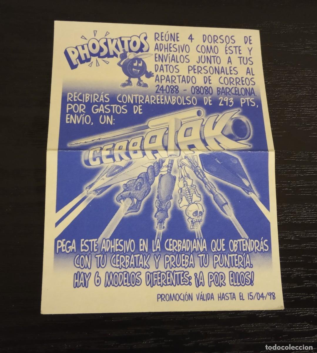Coleccionismo cromos antiguos: -CROMO PHOSKITOS CERBATAK 1998 - Foto 2