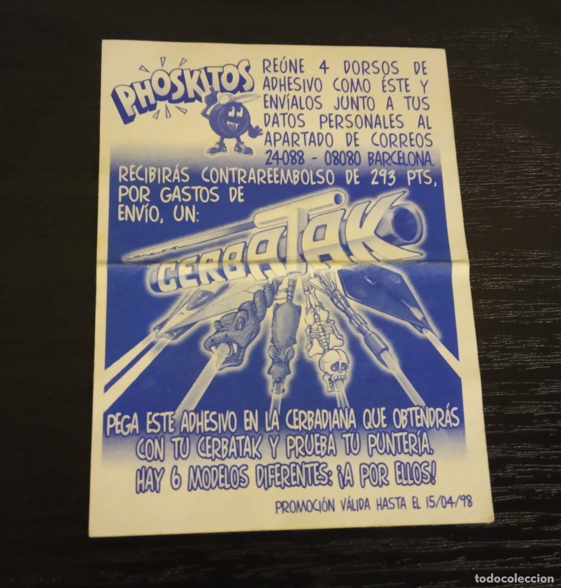 Coleccionismo cromos antiguos: -CROMO PHOSKITOS CERBATAK 1998 - Foto 2