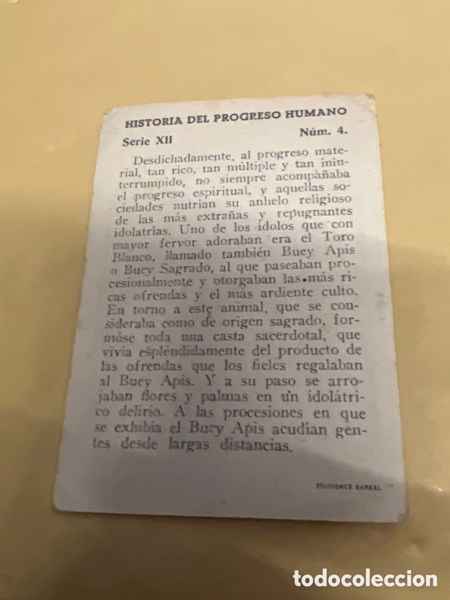 Coleccionismo cromos antiguos: T1/E2/A343. CROMO HISTORIA DEL PROGRESO HUMANO SERIE XII NUM 4 - Foto 2