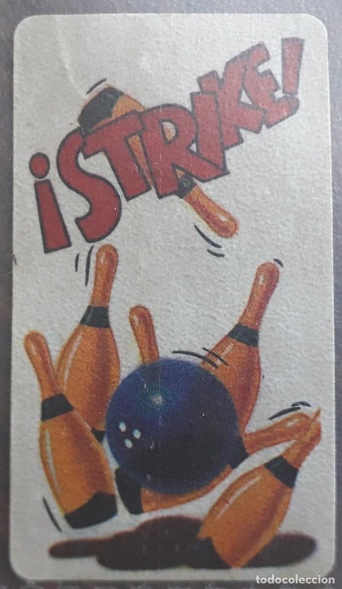 Coleccionismo cromos antiguos: cromo pegatina de chicle, bolos, strike. - Foto 1