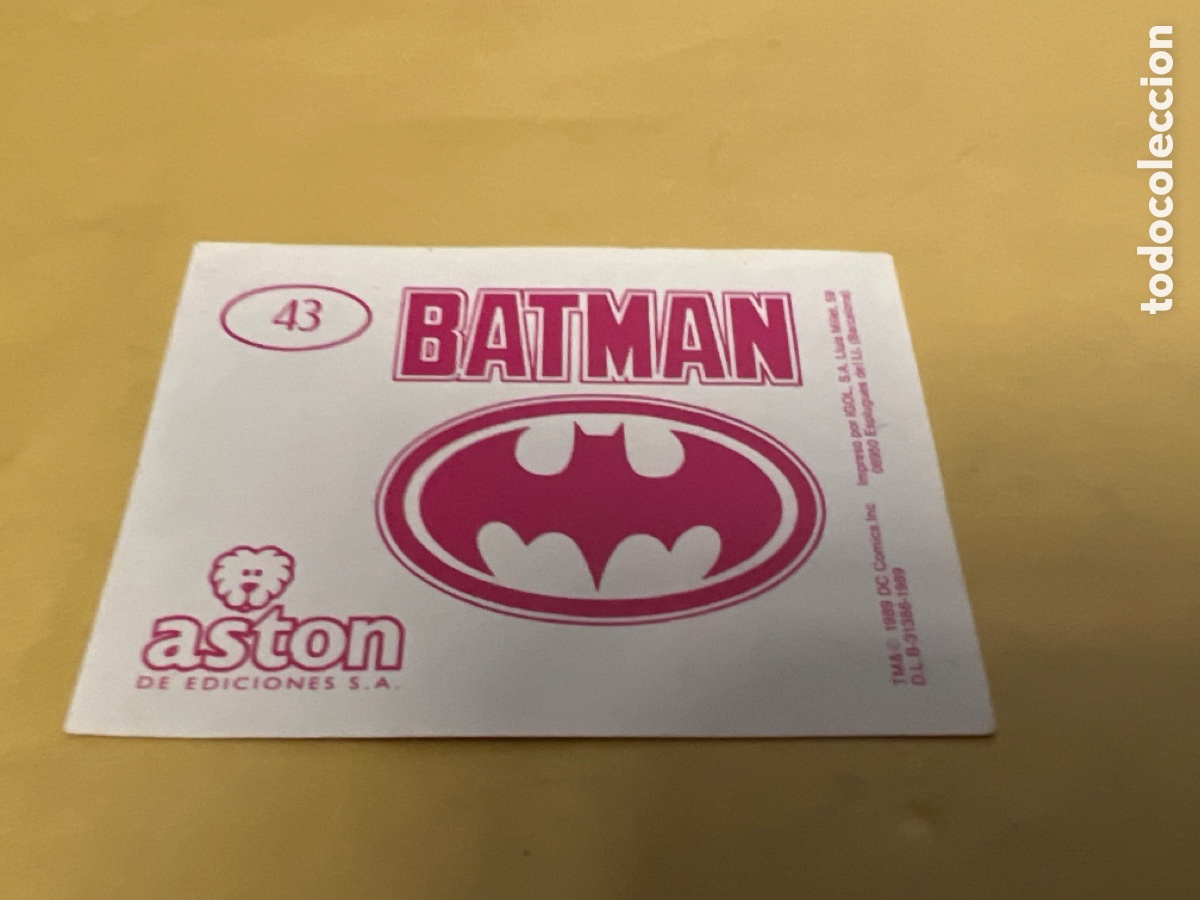 Coleccionismo cromos antiguos: T1/E2/A321. CROMO BATMAN 43 . EDICIONES ASTON - Foto 2