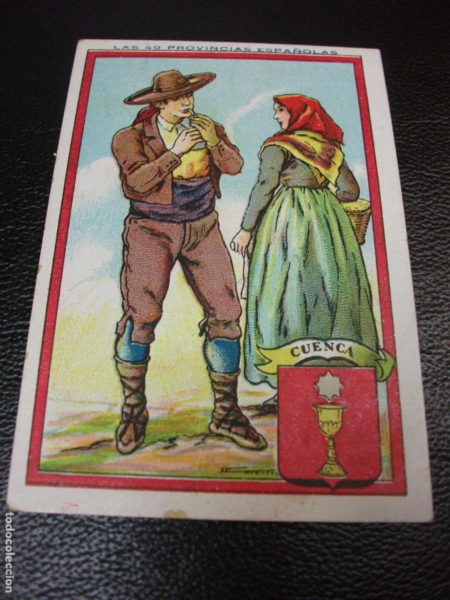 Sammeln alte Sammelbilder: CROMO DE CUENCA LAS PROVINCIAS ESPA&Ntilde;OLAS TRAJE TIPICO CHOCOLATES AMATLLER