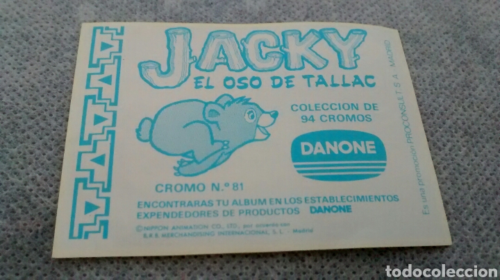 Coleccionismo cromos antiguos: JACKY EL OSO DE TALLAC. DANONE. 81 (A1) - Foto 2