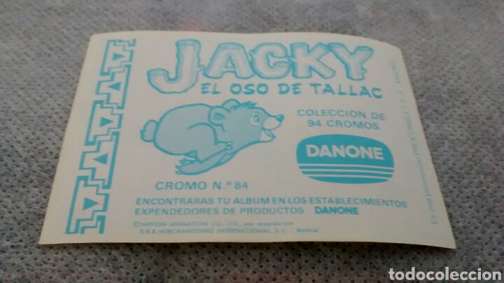 Coleccionismo cromos antiguos: JACKY EL OSO DE TALLAC. DANONE. 84 - Foto 2