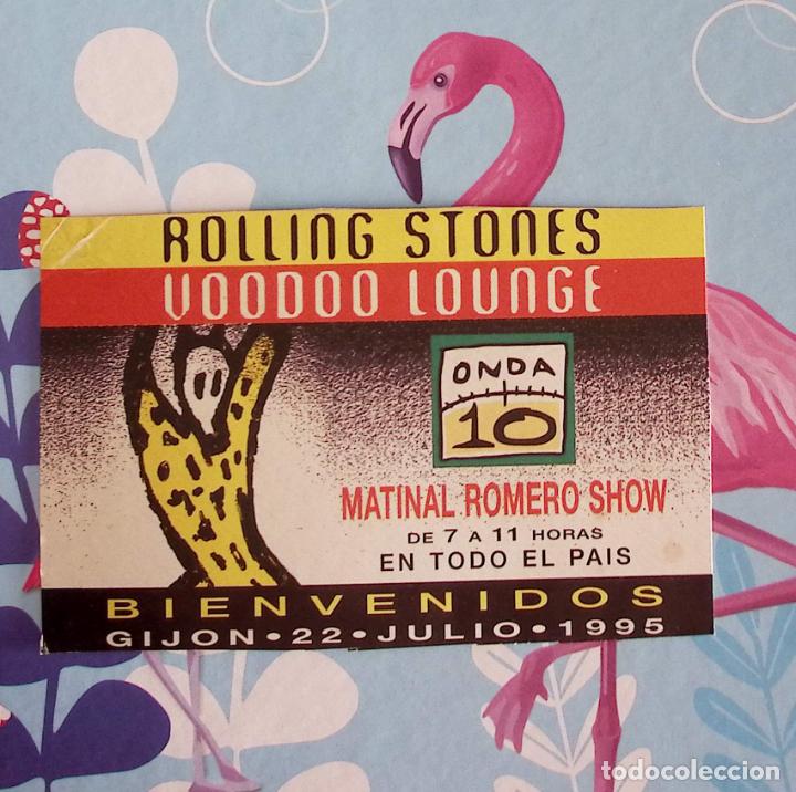 Coleccionismo Cromos antiguos: CROMO RECUPERADO PEGATINA/ADHESIVO/ROLLING STONES VOODOO LOUNGE/GIJON 1995.