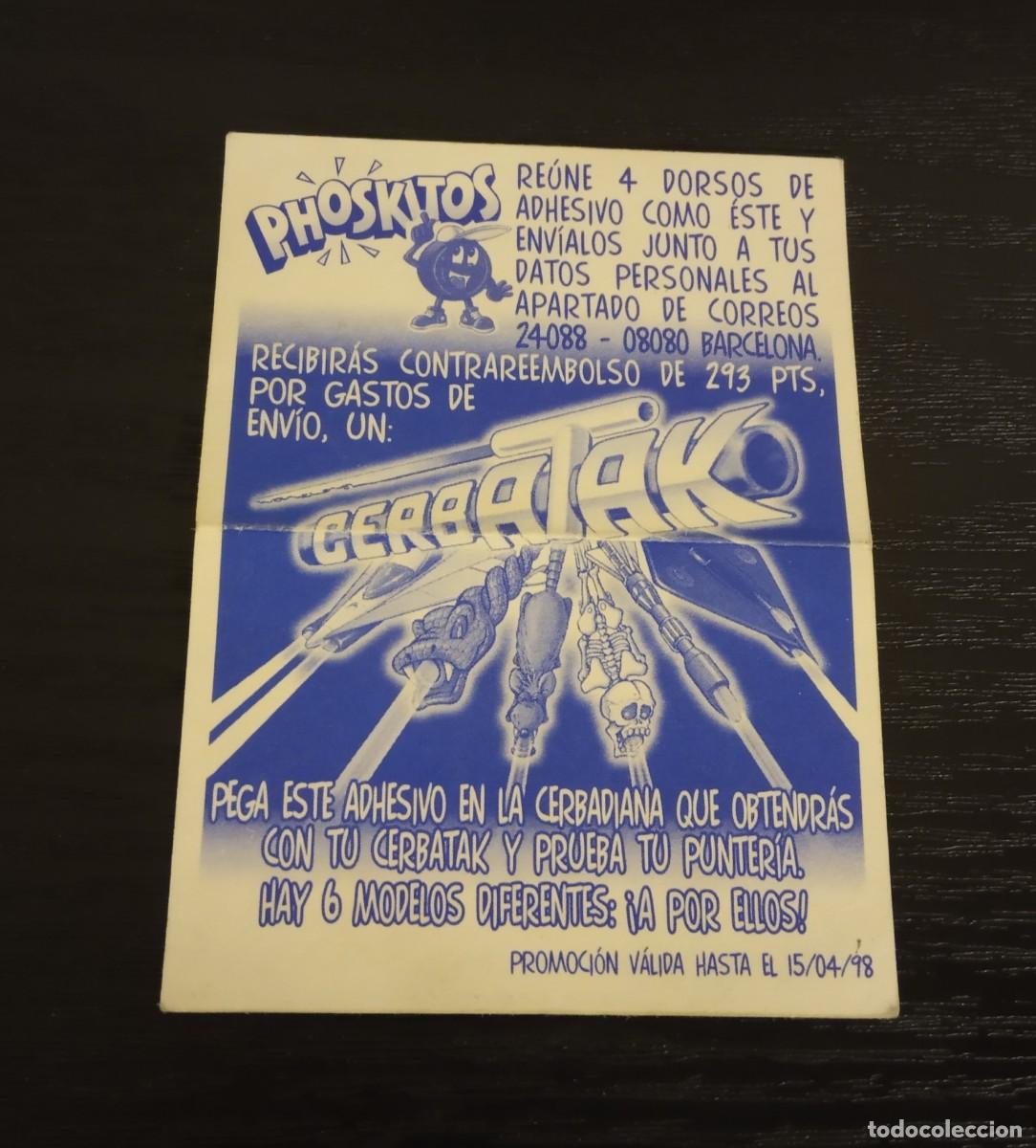 Coleccionismo cromos antiguos: -CROMO PHOSKITOS CERBATAK 1998 - Foto 2