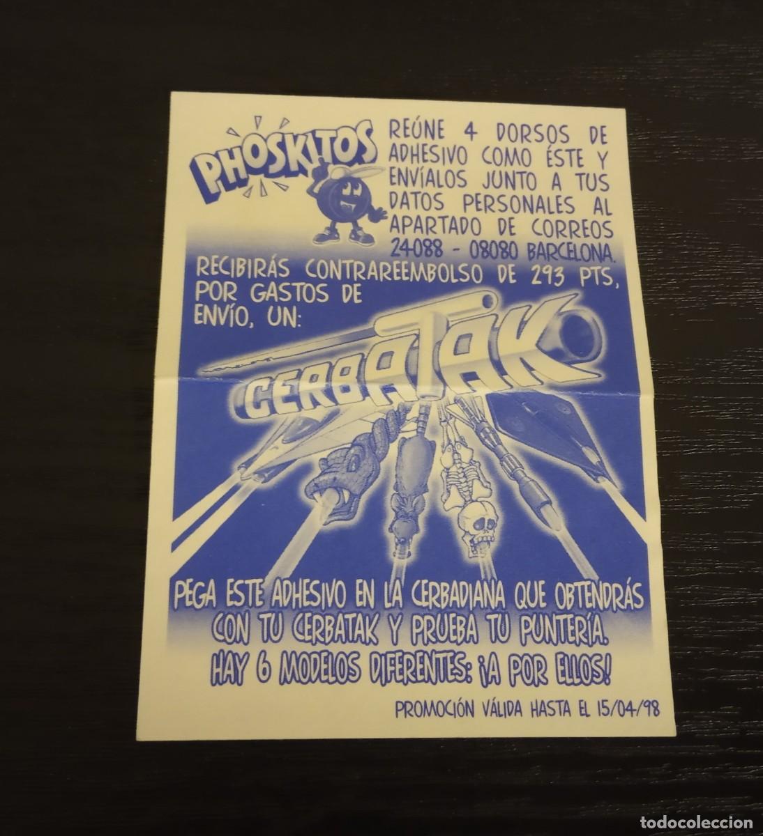 Coleccionismo cromos antiguos: -CROMO PHOSKITOS CERBATAK 1998 - Foto 2