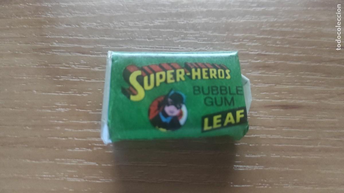 Coleccionismo cromos antiguos: Chicle S&uacute;per Heros Bubble Gum Leaf. Conserva el cromo - Foto 1