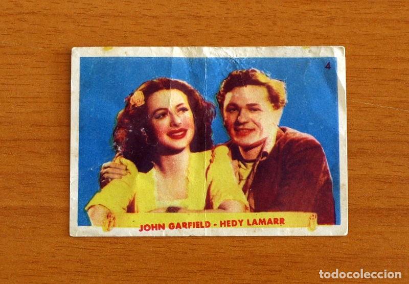 Coleccionismo cromos antiguos: N&ordm; 4 John Garfield-Hedy Lamarr- &Uacute;ltimas fotos de las mas Famosas Estrellas-&Aacute;lbum 3&ordm;-Bruguera A&ntilde;os 40