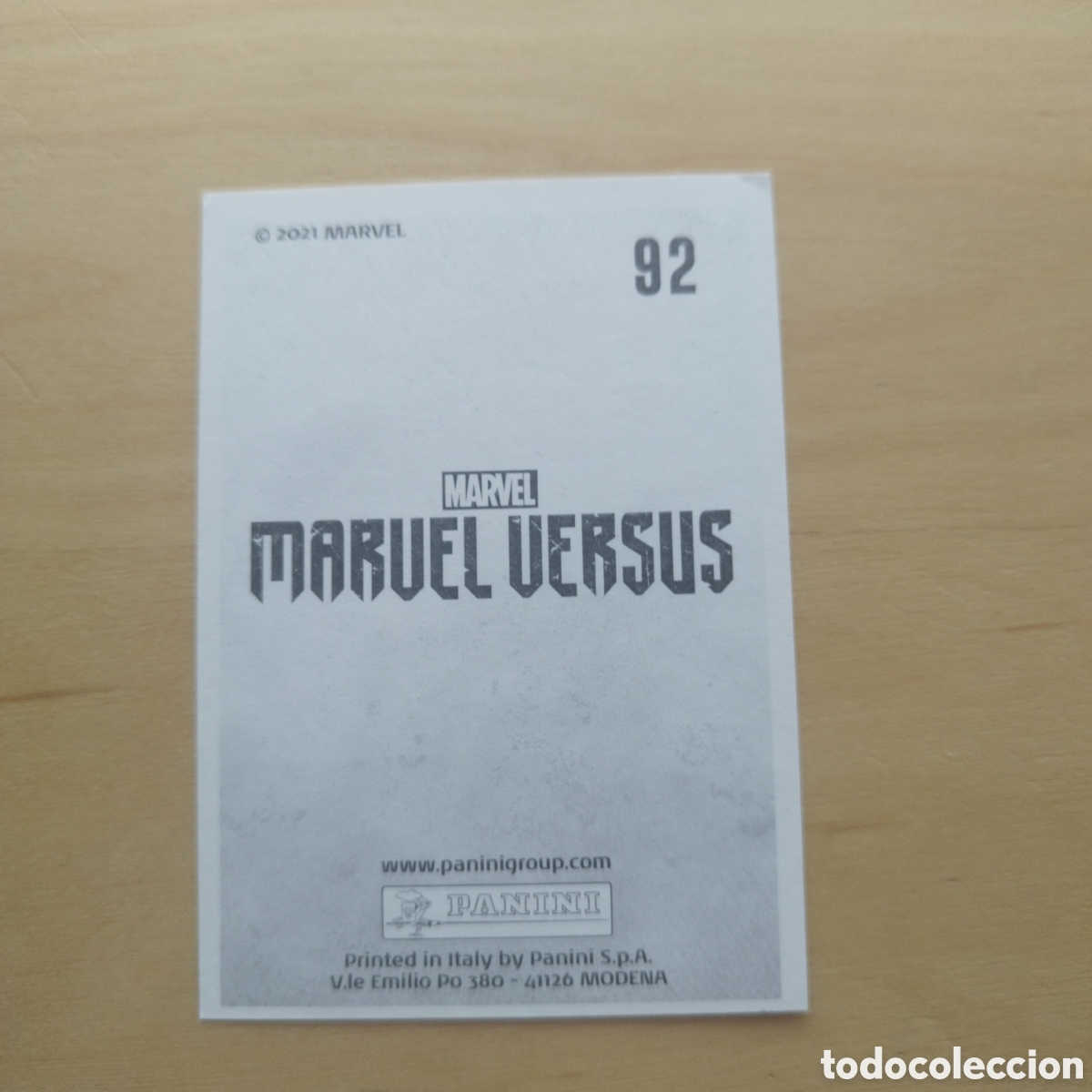 Coleccionismo cromos antiguos: PANINI MARVEL VERSUS 2021 N&Uacute;MERO 92 - Foto 2