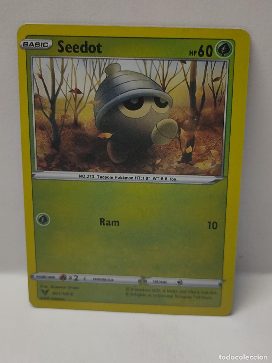 Coleccionismo cromos antiguos: Cromo POK&Eacute;MON 2020- SEEDOT - BASIC - BRILLO - 001/100- HP60 - Foto 1