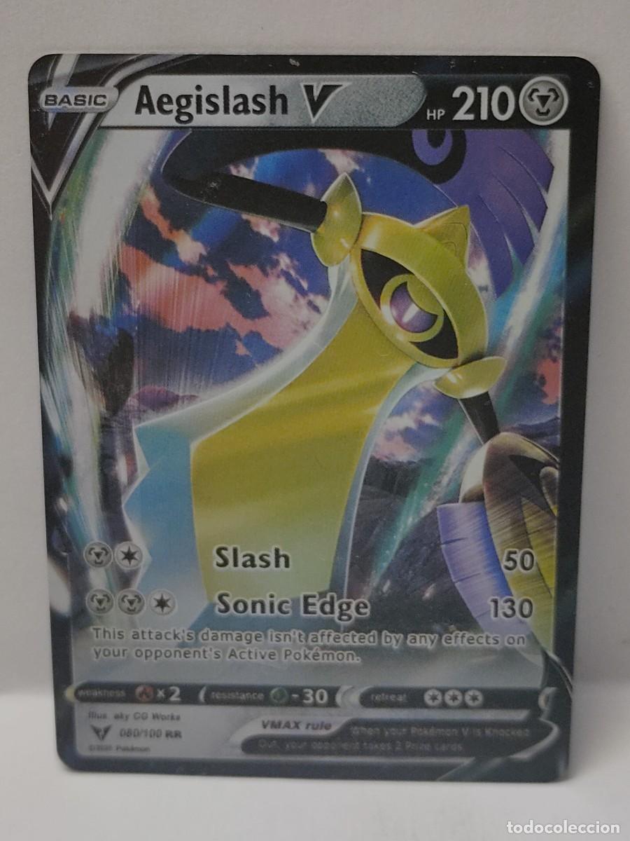 Coleccionismo cromos antiguos: Cromo POK&Eacute;MON 2020- AEGISLASH V - BASIC - 080/100- HP210 - Foto 1
