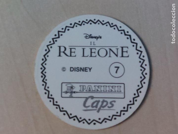 Coleccionismo cromos antiguos: N&ordm; 07 - TAZO EL REY LEON - CAPS - PANINI - Foto 2