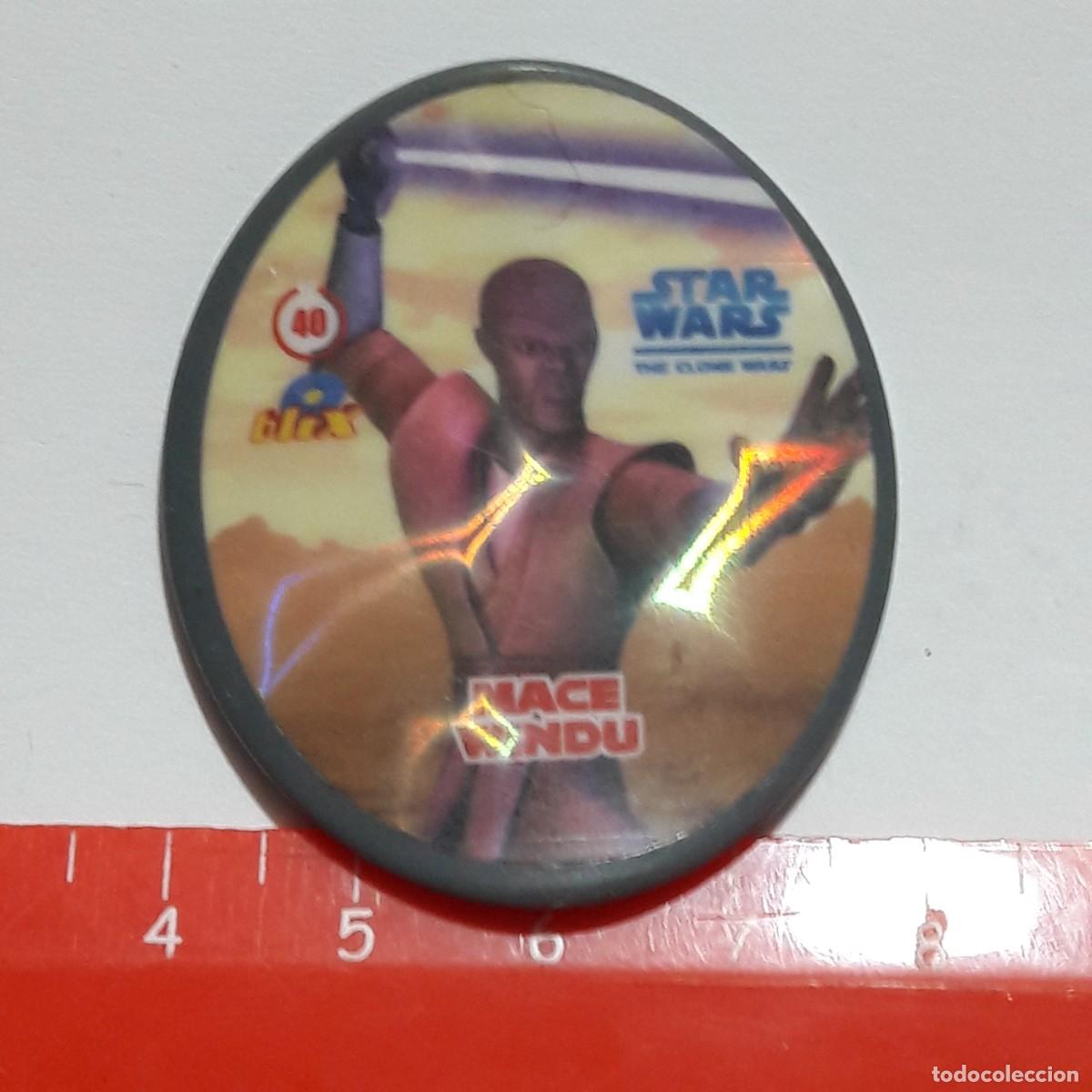 Coleccionismo cromos antiguos: TAZO STAR WARS MACE WINDU - Foto 1