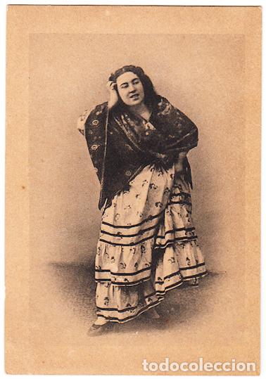 Collectionnisme Cartes &agrave; collectionner anciennes: La tiple Filomena García en la zarzuela &laquo;Carceleras&raquo; Foto La Alhambra Barcelona Fototipia J Thomas