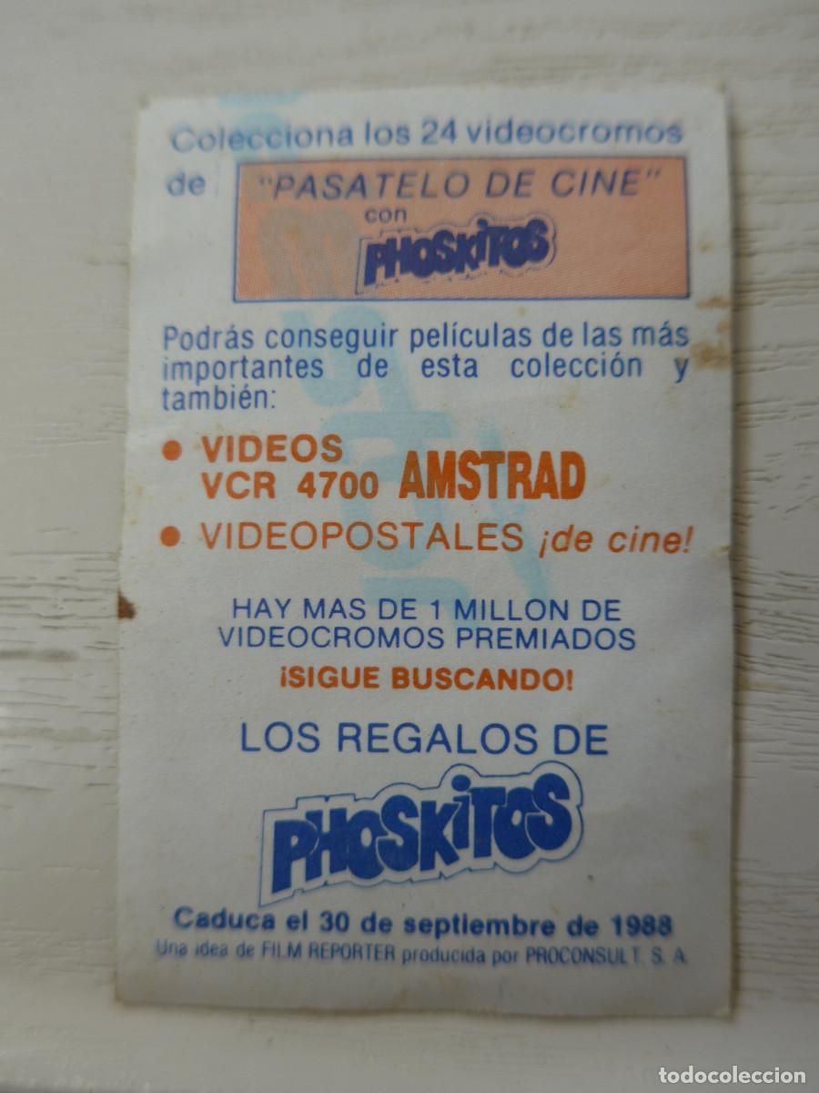 Coleccionismo cromos antiguos: CROMO PHOSKITOS VIDEOCROMO EL ULTIMO DRAGON - Foto 2