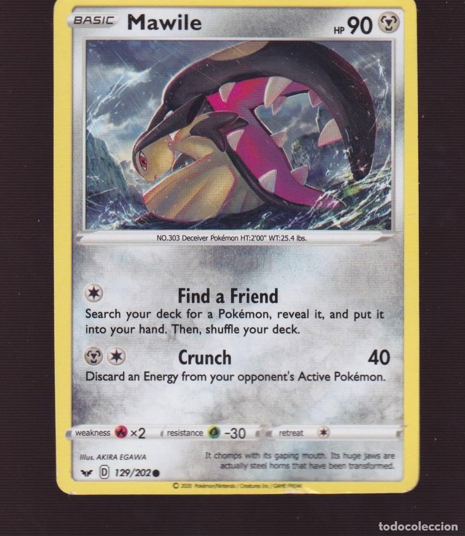 Coleccionismo cromos antiguos: CARTAS DE POK&Eacute;MON MAWILE cv 90 DEL A&Ntilde;O 2020