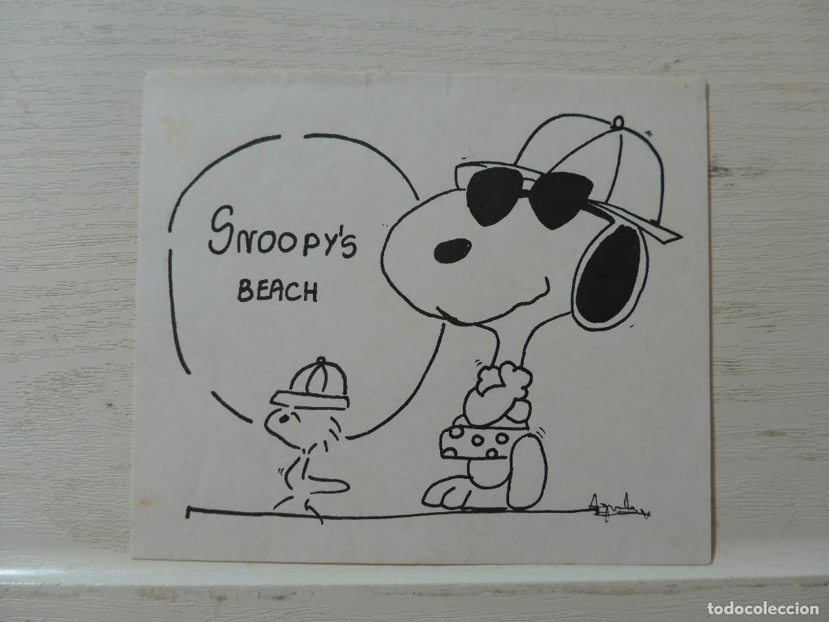 Coleccionismo cromos antiguos: PEGATINA SNOOPYS BEACH - Foto 1