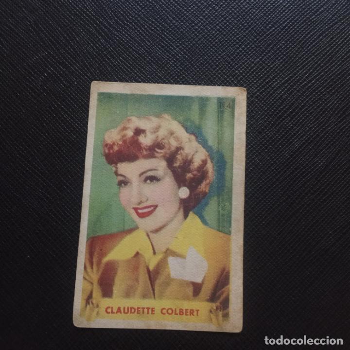 Collectionnisme Cartes &agrave; collectionner anciennes: CLAUDERRE COLBERT 114 ULTIMAS FOTOGRAFIAS DE LAS MAS FAMOSAS ESTRELLAS CROMO - DESPGADO - A6 PG505