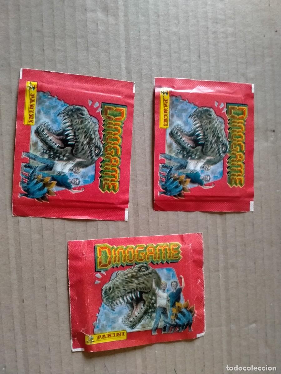 Coleccionismo cromos antiguos: sobres de cromos de dinogame sin abrir - Foto 1
