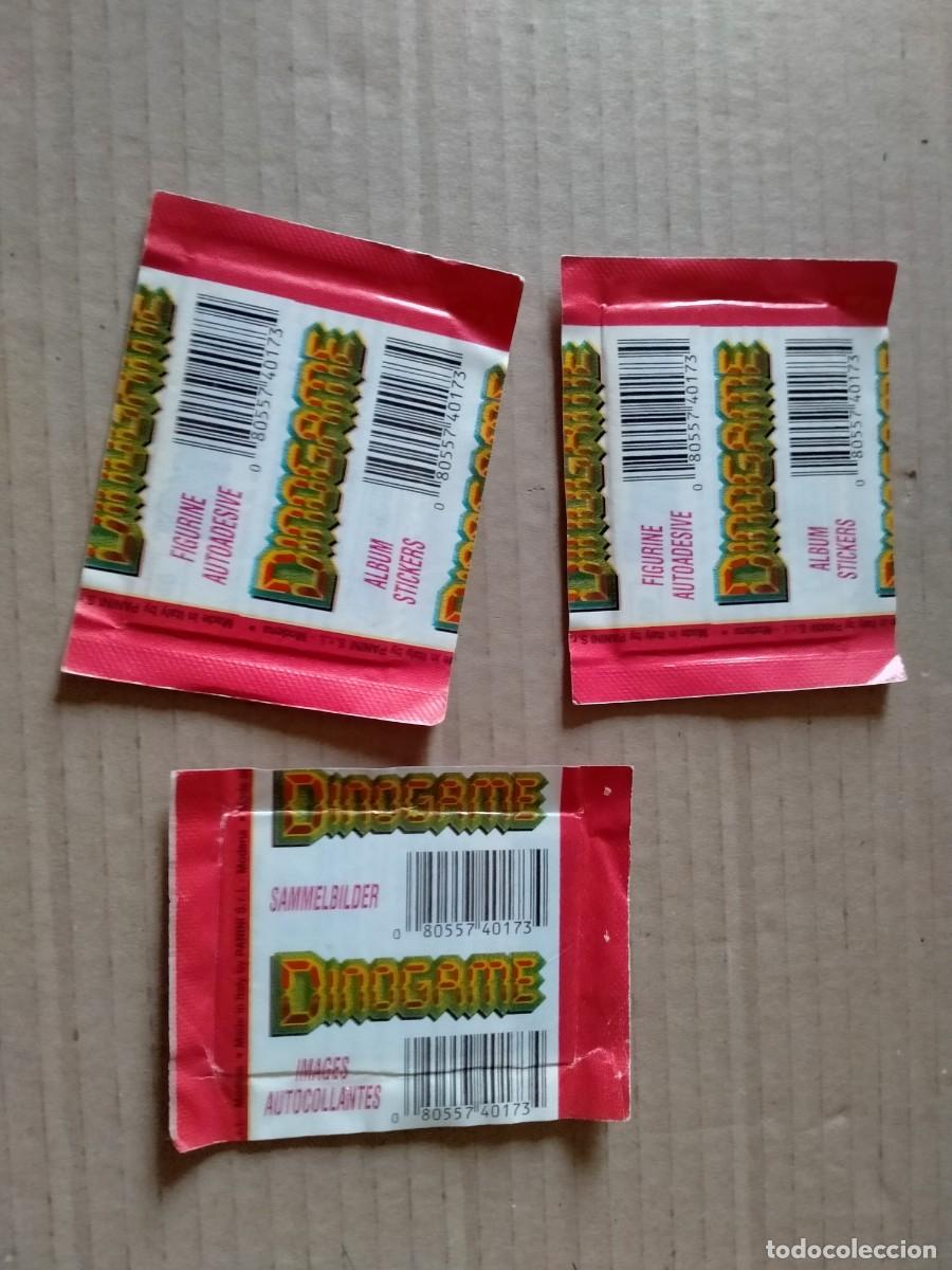 Coleccionismo cromos antiguos: sobres de cromos de dinogame sin abrir - Foto 2